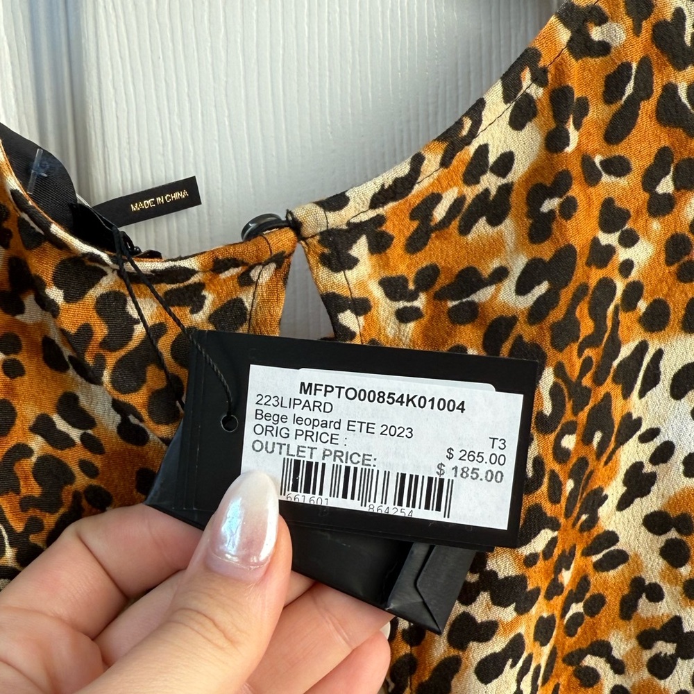 NWT MAJE LEOPARD PRINT TOP - Picture 4 of 4